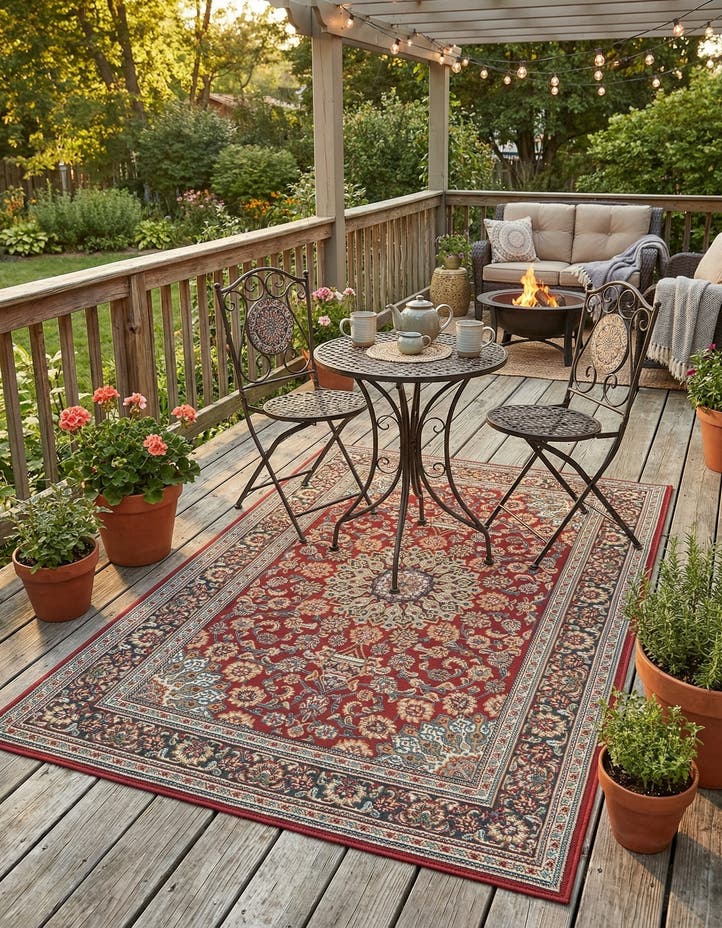 4' 1 x 6' 1 Easy-Clean Traditional Indoor / Ou...