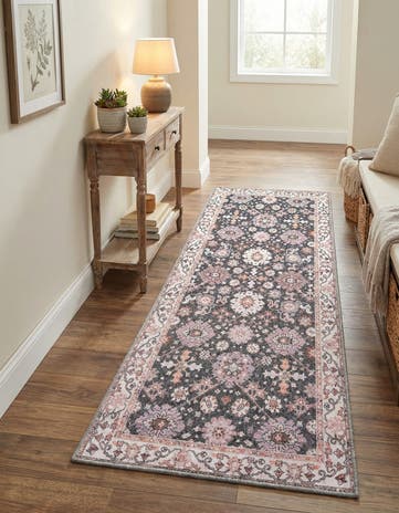 2' x 5' 1 Washable Timeless Runner Rug