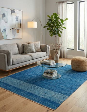 5' x 6' 8 Hand Woven Kilim Modern Wool Rug