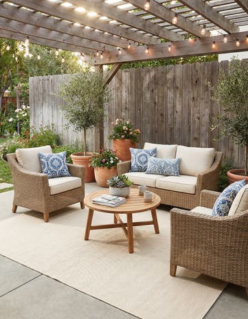 7' 10 x 10' Easy-Clean Jill Zarin Palm Springs Indoor / Outdoor Rug