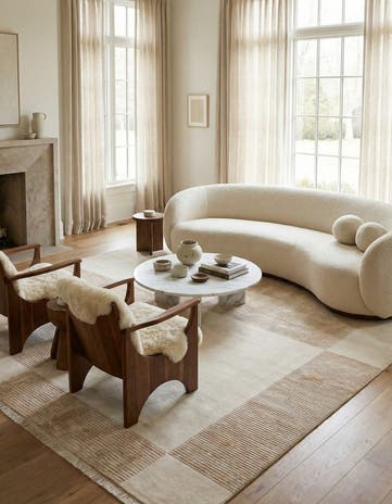 8' x 11' 3 Hand Knotted Darya Wool Rug