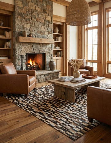 4' 11 x 7' 11 Cowhide - Patchwork Rug