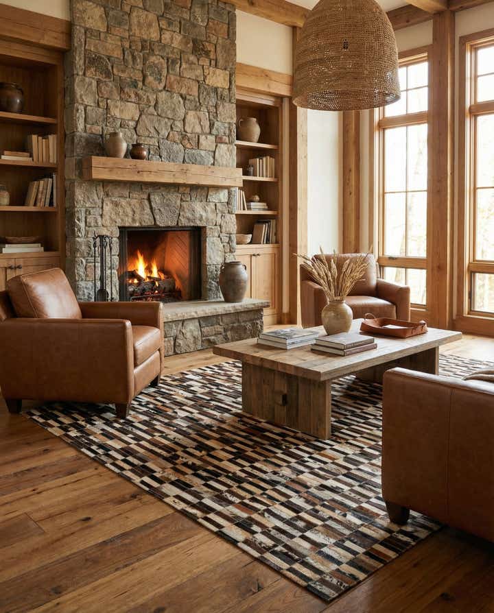 4' 11 x 7' 11 Cowhide - Patchwork Rug