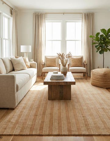 7' 10 x 10' Jill Zarin Striped Wool Rug