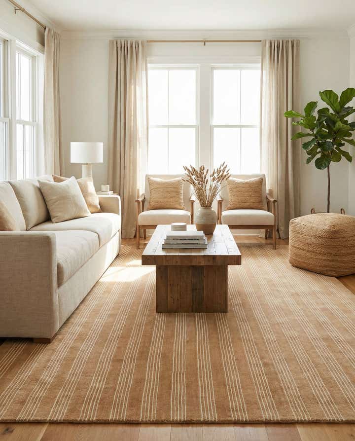 7' 10 x 10' Jill Zarin Striped Wool Rug