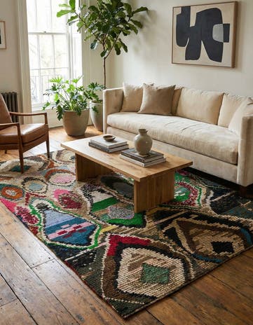 6' 4 x 9' 8 Hand Knotted Darya Wool Rug