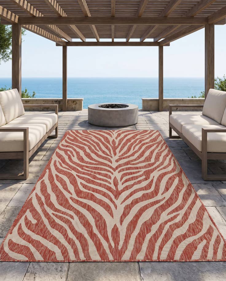 Detail image of 5' 3 x 8' Easy-Clean Safari Indoor / Outdoor Rug