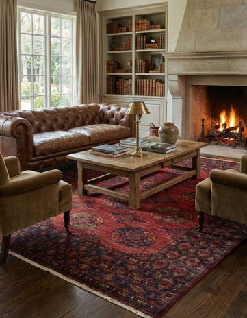 8' 8 x 9' 9 Ersari Afghan Wool Rug