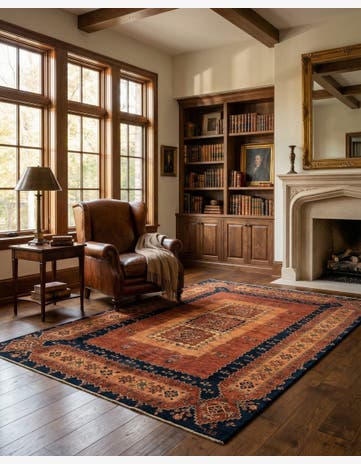 5' 4 x 8' Luribaft Wool Rug