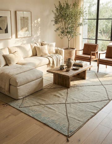 8' 6 x 9' 5 Hand Knotted Moroccan Wool Rug