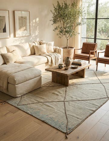 8' 6 x 9' 5 Hand Knotted Moroccan Wool Rug