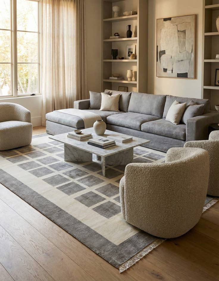 Detail image of 8' 2 x 11' 5  Hand Knotted Darya Wool Rug