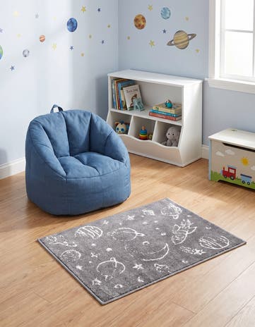 2' 2 x 2' 11 Planets Whimsy Kids Rug
