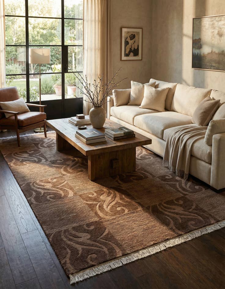 Detail image of 6' 8 x 10' 3  Hand Knotted Darya Wool Rug