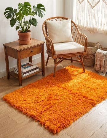 2' 4 x 3' 3 Hand Knotted Moroccan Wool Rug