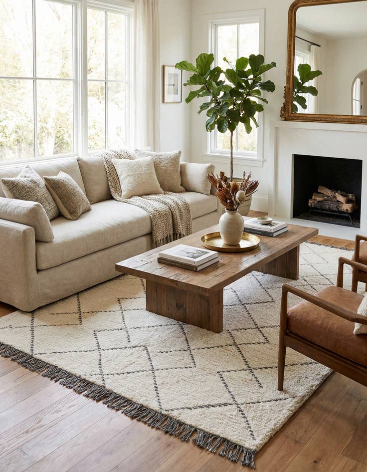 Detail image of  5' 7 x 7' 8  Hand Knotted Darya Wool Rug