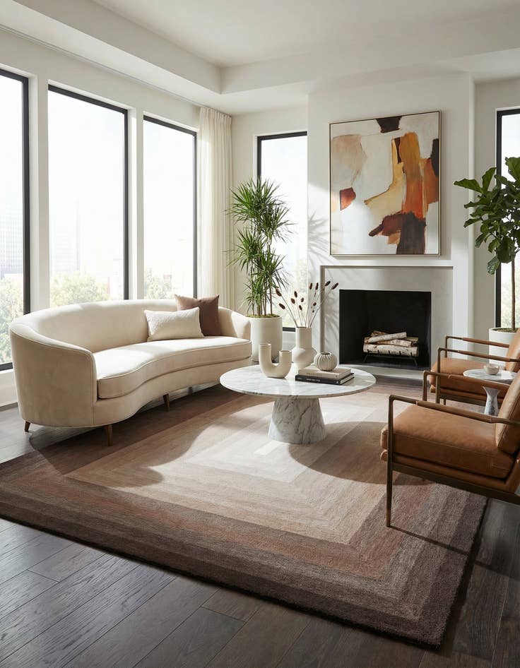 Detail image of  9' x 12' Ombre Wool Rug