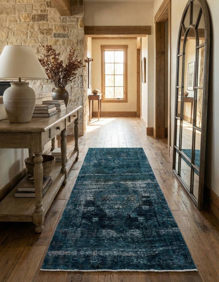 Detail image of 4' x 8' 9  Hand Knotted Ultra Vintage Persian Wool Runner Rug