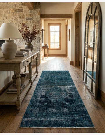 4' x 8' 9 Hand Knotted Ultra Vintage Persian Wool Runner Rug