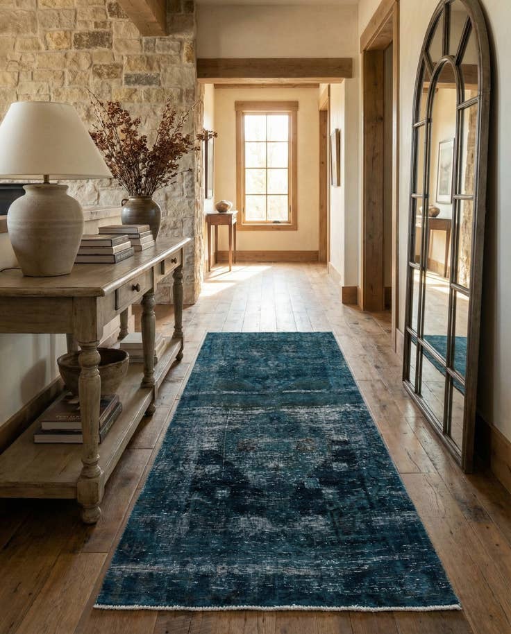 Detail image of 4' x 8' 9 Hand Knotted Ultra Vintage Persian Wool Runner Rug