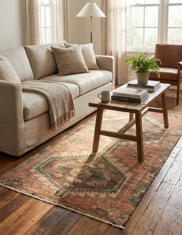 2' 10 x 5' 9 Hand Knotted Ultra Vintage Persian Wool Runner Rug