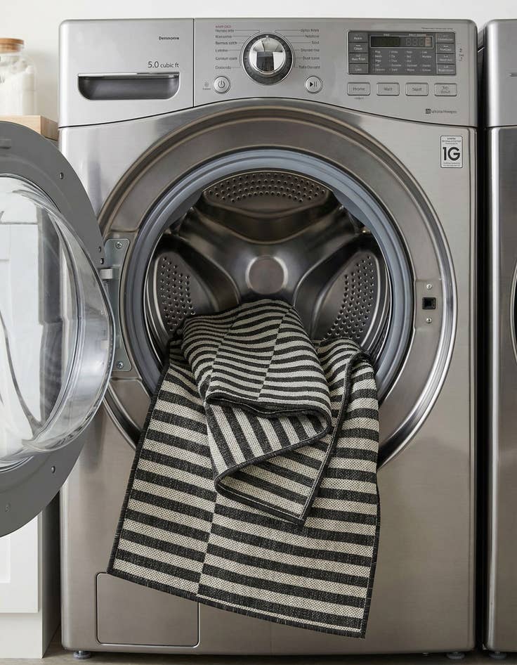 Detail image of 2' 7 x 10'  Washable Striped Indoor / Outdoor Runner Rug