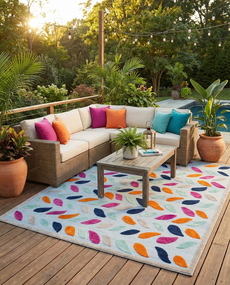 Detail image of 9' x 12' Easy-Clean Aruba Indoor / Outdoor Rug