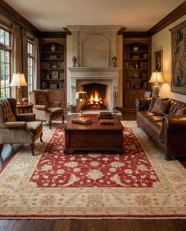 8' 3 x 9' 9 Hand Knotted Peshawar Ziegler Rug