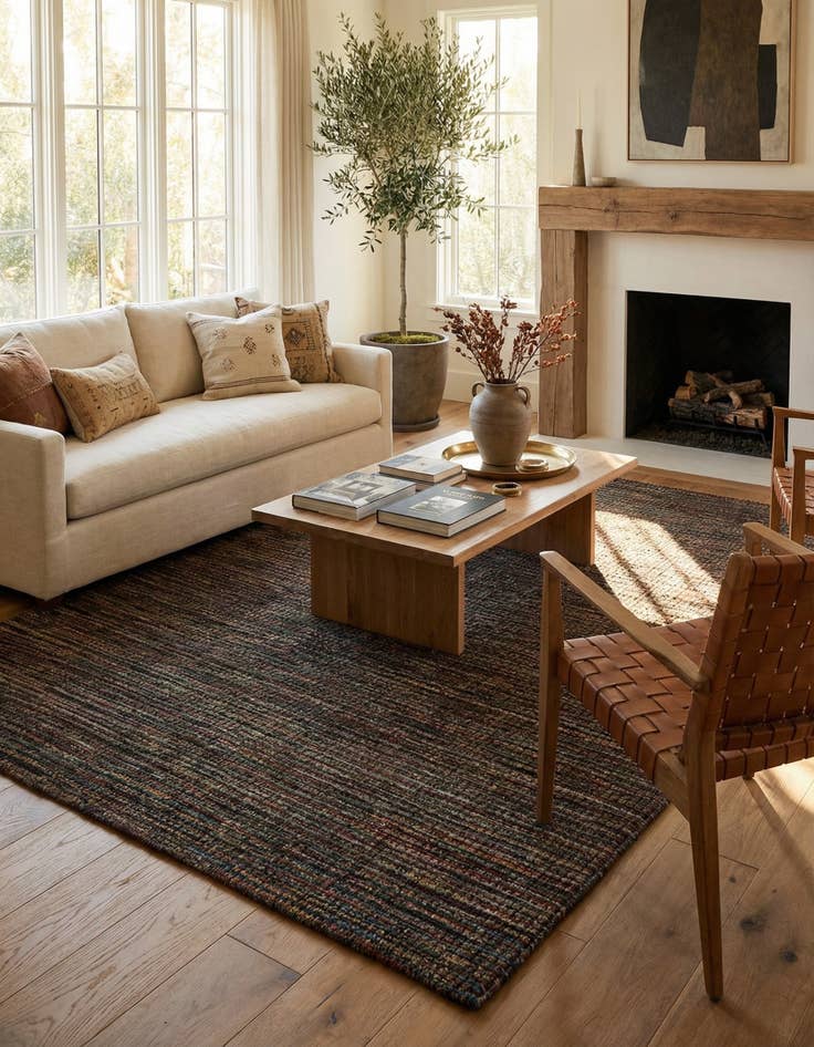 Detail image of  6' 4 x 10'  Hand Knotted Moroccan Wool Rug