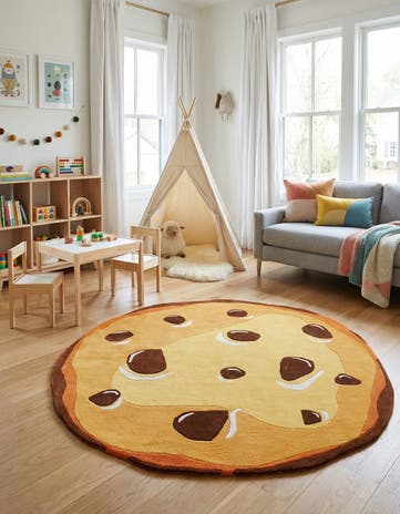 7' 10 x 7' 10 Playtime Kids Wool Freeform Rug