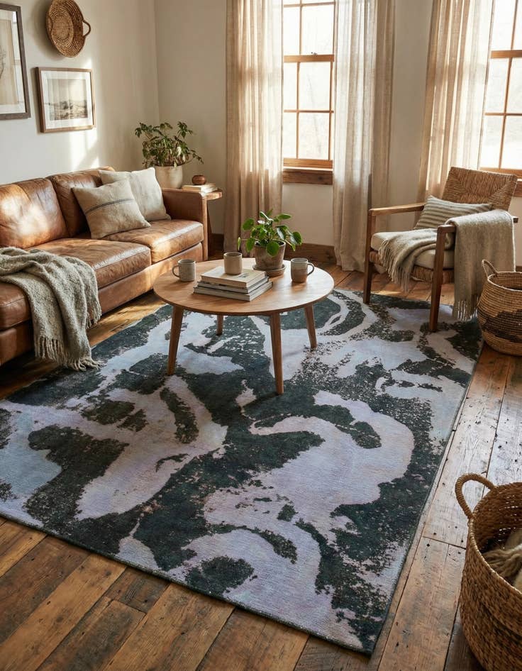 Detail image of 6' x 8'  Hand Knotted Ultra Vintage Persian Wool Rug