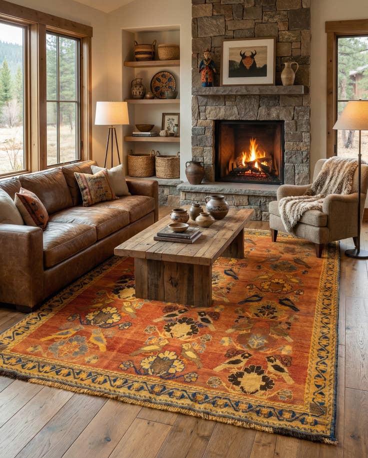 Detail image of 5' 2 x 7' 10 Gabbeh Wool Rug