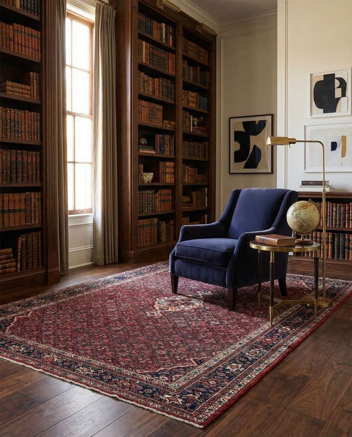 8' 11 x 12' 2 Hamedan Wool Rug