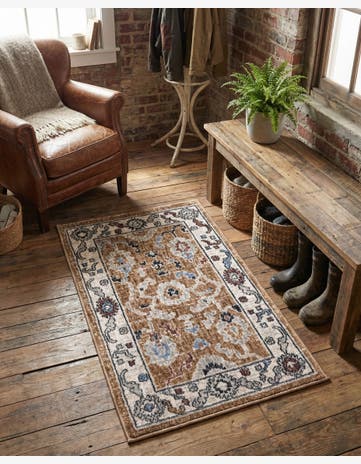 Almond Beige Eco Traditional Rug
