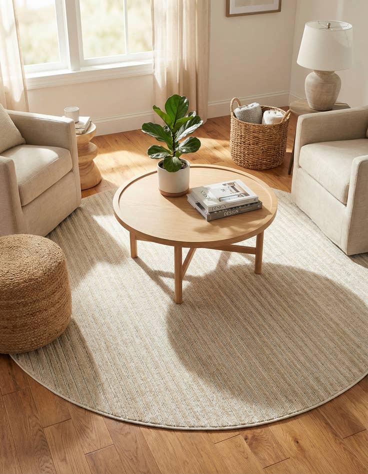Detail image of 7' 10 x 7' 10 Easy-Clean Sabrina Soto Indoor / Outdoor Round Rug