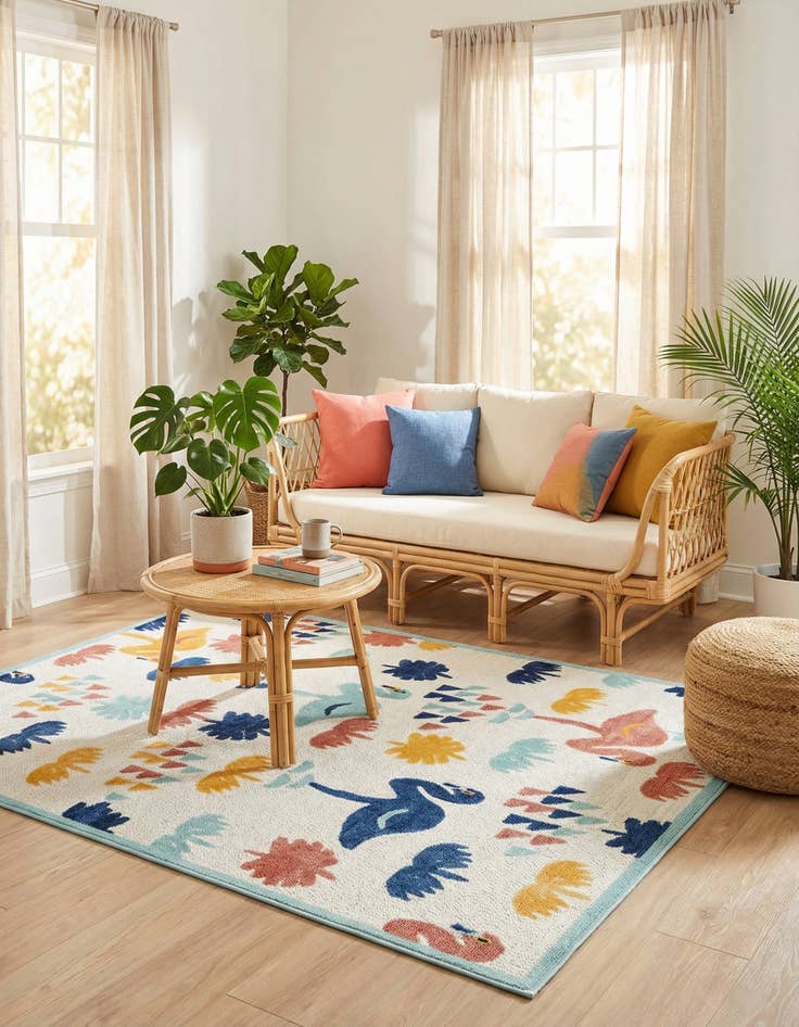 Detail image of  7' 10 x 10'  Washable Belize Indoor / Outdoor Rug