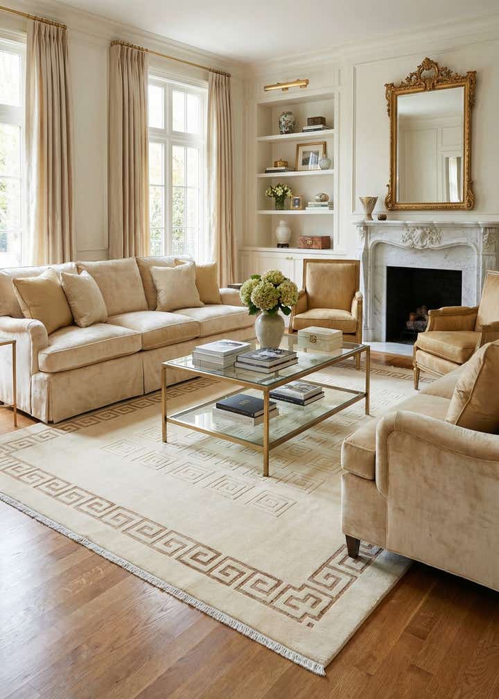 6' 8 x 9' 4 Hand Knotted Darya Wool Rug