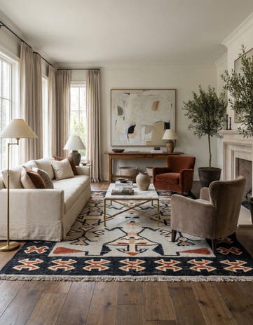 8' 1 x 10' Hand Knotted Oushak Wool Rug