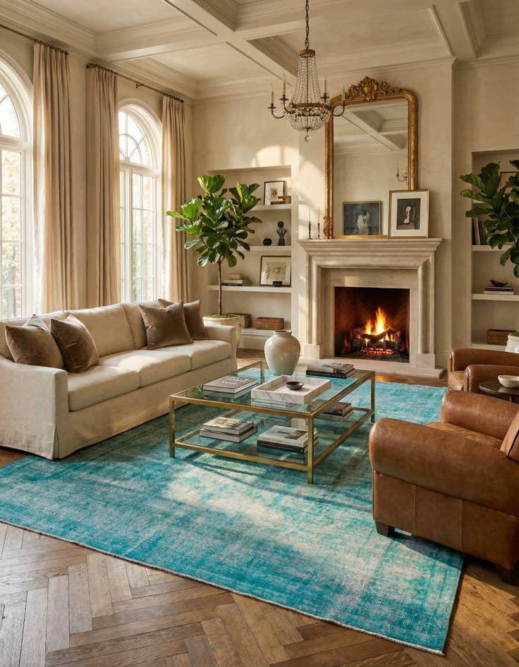 Detail image of 9' 6 x 12' 7  Hand Knotted Ultra Vintage Persian Wool Rug