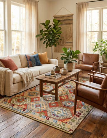 5' x 7' 2 Hand Knotted Darya Wool Rug