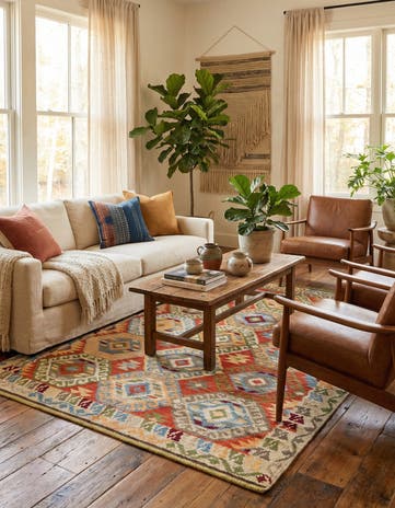 5' x 7' 2 Hand Knotted Darya Wool Rug