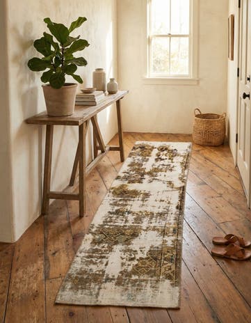 2' 5 x 8' 10 Hand Knotted Ultra Vintage Persian Wool Runner Rug