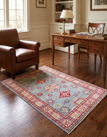 3' 4 x 5' 1 Hand Knotted Kazak Rug