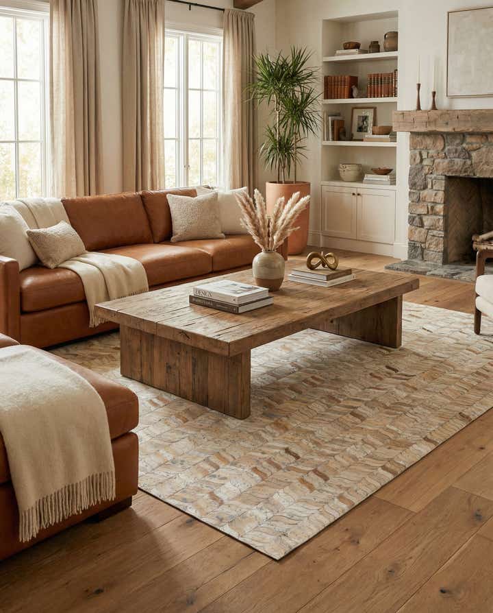 5' x 8' Cowhide Stocks Rug