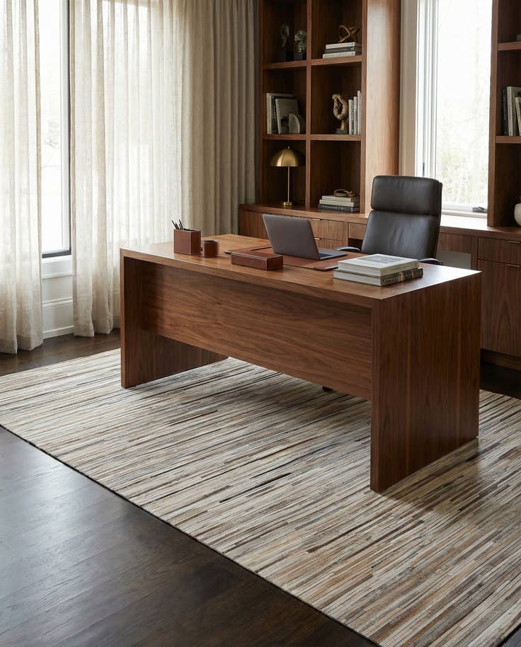 Detail image of 4' 11 x 8' 1 Cowhide - Patchwork Rug