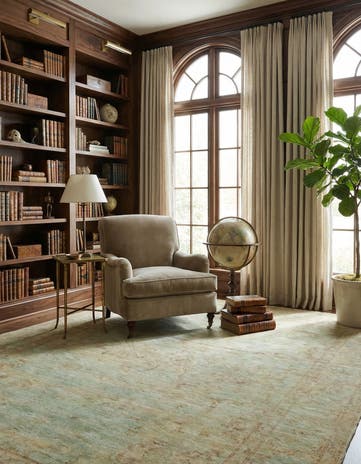5' 11 x 10' 11 Hand Knotted Peshawar Ziegler Rug