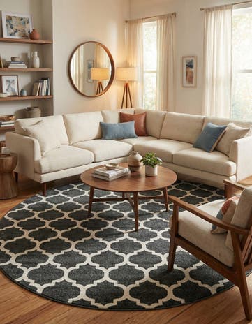10' x 10' Lattice Round Rug