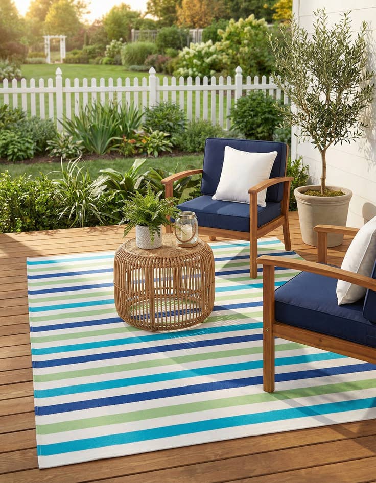 Detail image of 7' 10 x 10'  Washable Vista Breeze Indoor / Outdoor Rug