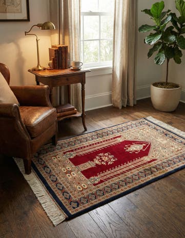 2' 7 x 4' 4 Hand Knotted Bokhara Oriental Wool Rug
