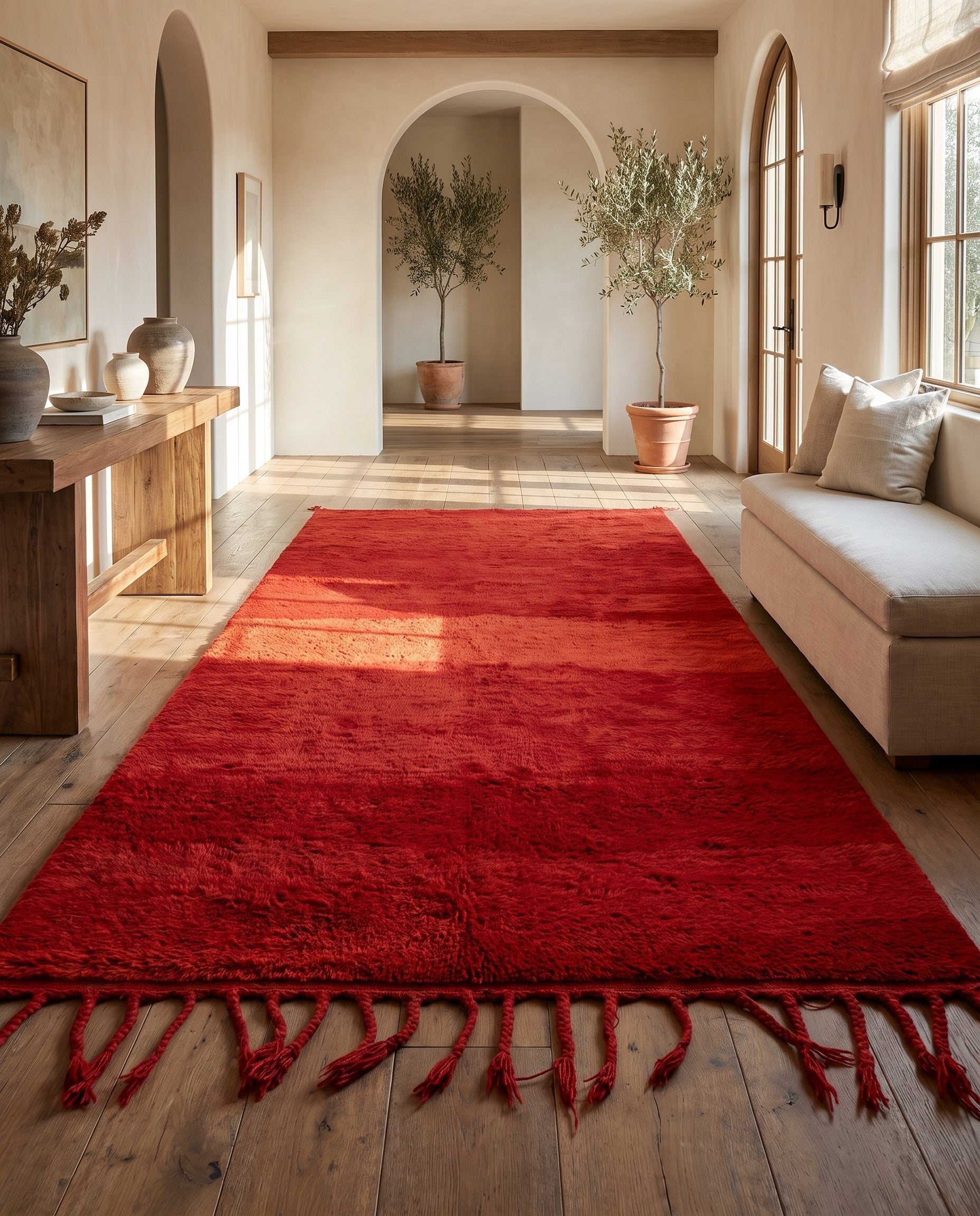 5' 9 x 10' 9 Beni Ouarain Wool Runner Rug